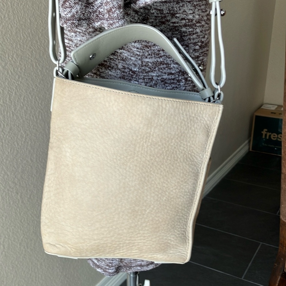 ALL SAINTS Cooper Mini nubuck crossbody tote EUC - Picture 3 of 15